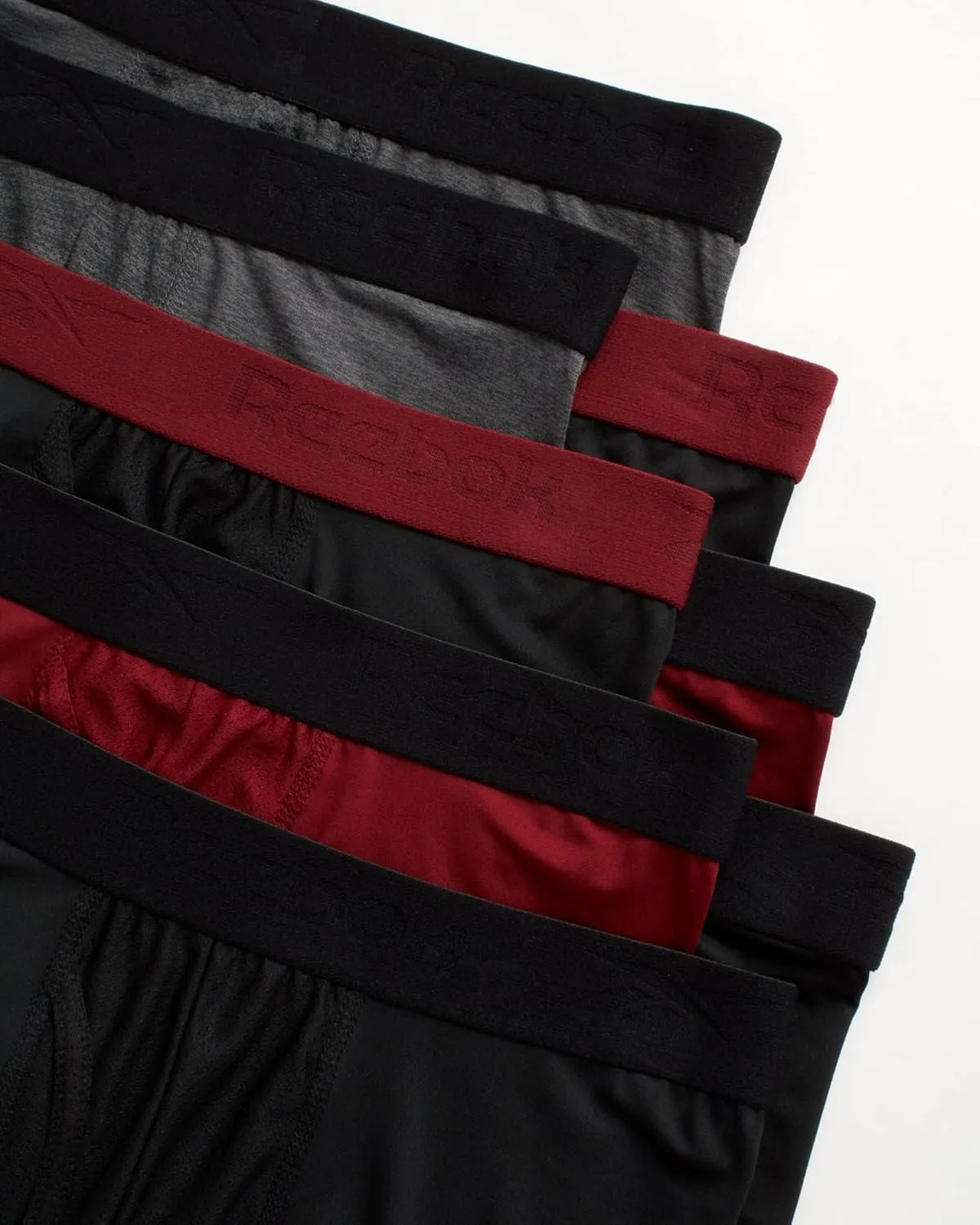 Reebok Men's Boxer Briefs - 8 Pack Moisture Wicking Athletic Performance Underwear Boxers for Men with Mesh Pouch (S-2XL)