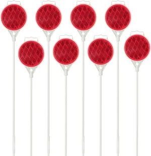 Reflective Driveway Markers,Snow Plow Markers,51 Inch Fiberglass Pole Double Sided Reflector for Driveway (Pack of 8)