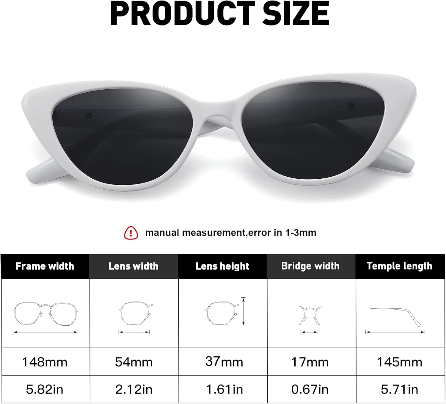 Retro Vintage Narrow Cat Eye Sunglasses for Women 90s Small Chic Style Trendy Sunnies UV400 Protection FZN7514