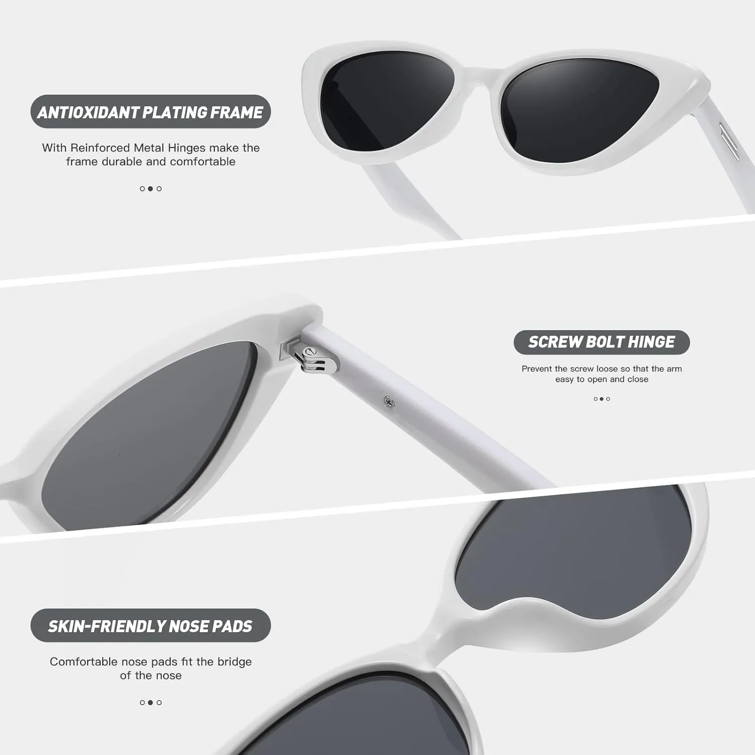 Retro Vintage Narrow Cat Eye Sunglasses for Women 90s Small Chic Style Trendy Sunnies UV400 Protection FZN7514