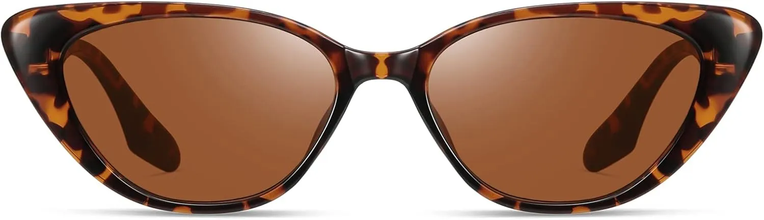 Retro Vintage Narrow Cat Eye Sunglasses for Women 90s Small Chic Style Trendy Sunnies UV400 Protection FZN7514
