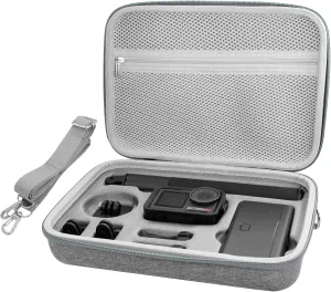 REYGEAK Osmo Action 5 Pro Carrying Case,Large Portable Carrying Case Shoulder Bag,Waterproof Hard Case Compatible with DJI Action 4/Action 3 Adventure Combo Accessories (Large Size)