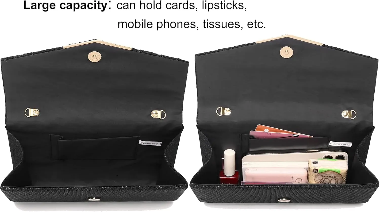 Rhinestone Clutch Purses for Women Purses and Handbags Formal Wedding Party Prom Purse Money Bags Christmas gift.…