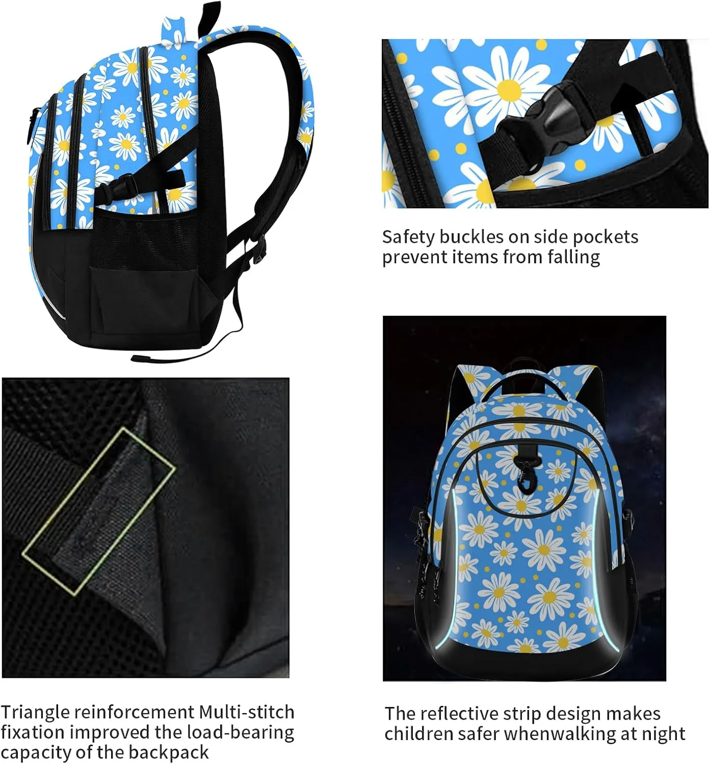 rickyh style School Backpack Travel Bag for Men & Women Lightweight College Back Pack with Laptop Compartmen
