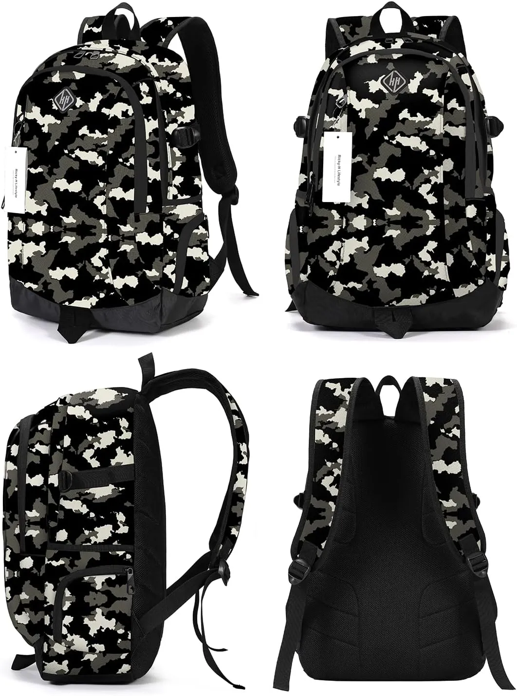 rickyh style School Backpack Travel Bag for Men & Women Lightweight College Back Pack with Laptop Compartmen