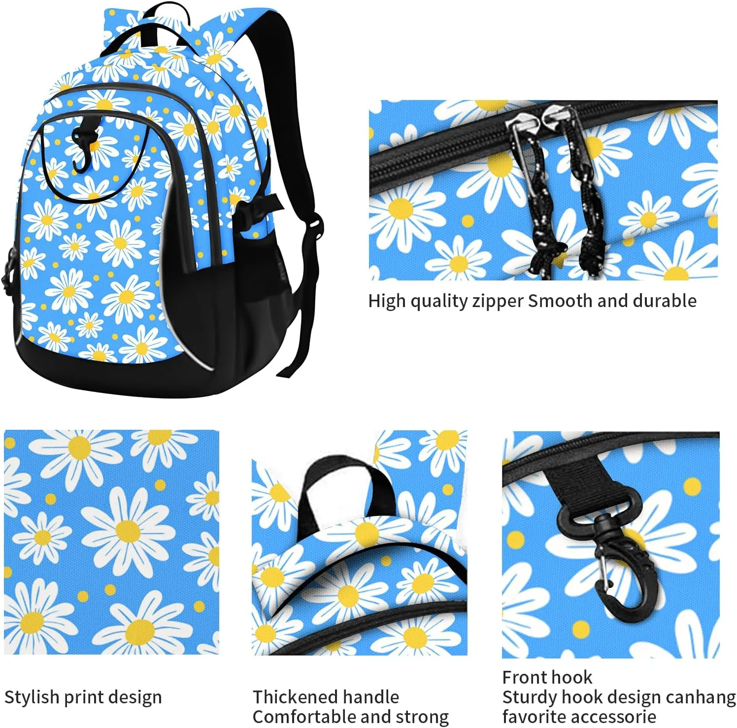rickyh style School Backpack Travel Bag for Men & Women Lightweight College Back Pack with Laptop Compartmen