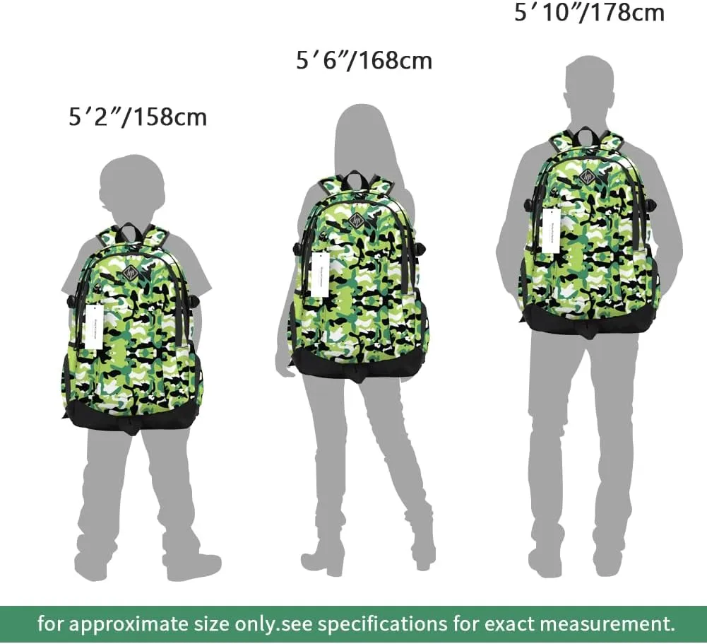 rickyh style School Backpack Travel Bag for Men & Women Lightweight College Back Pack with Laptop Compartmen