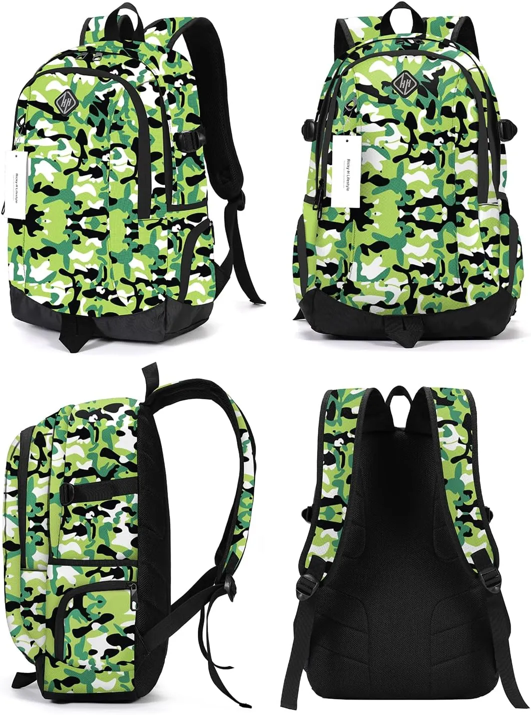 rickyh style School Backpack Travel Bag for Men & Women Lightweight College Back Pack with Laptop Compartmen