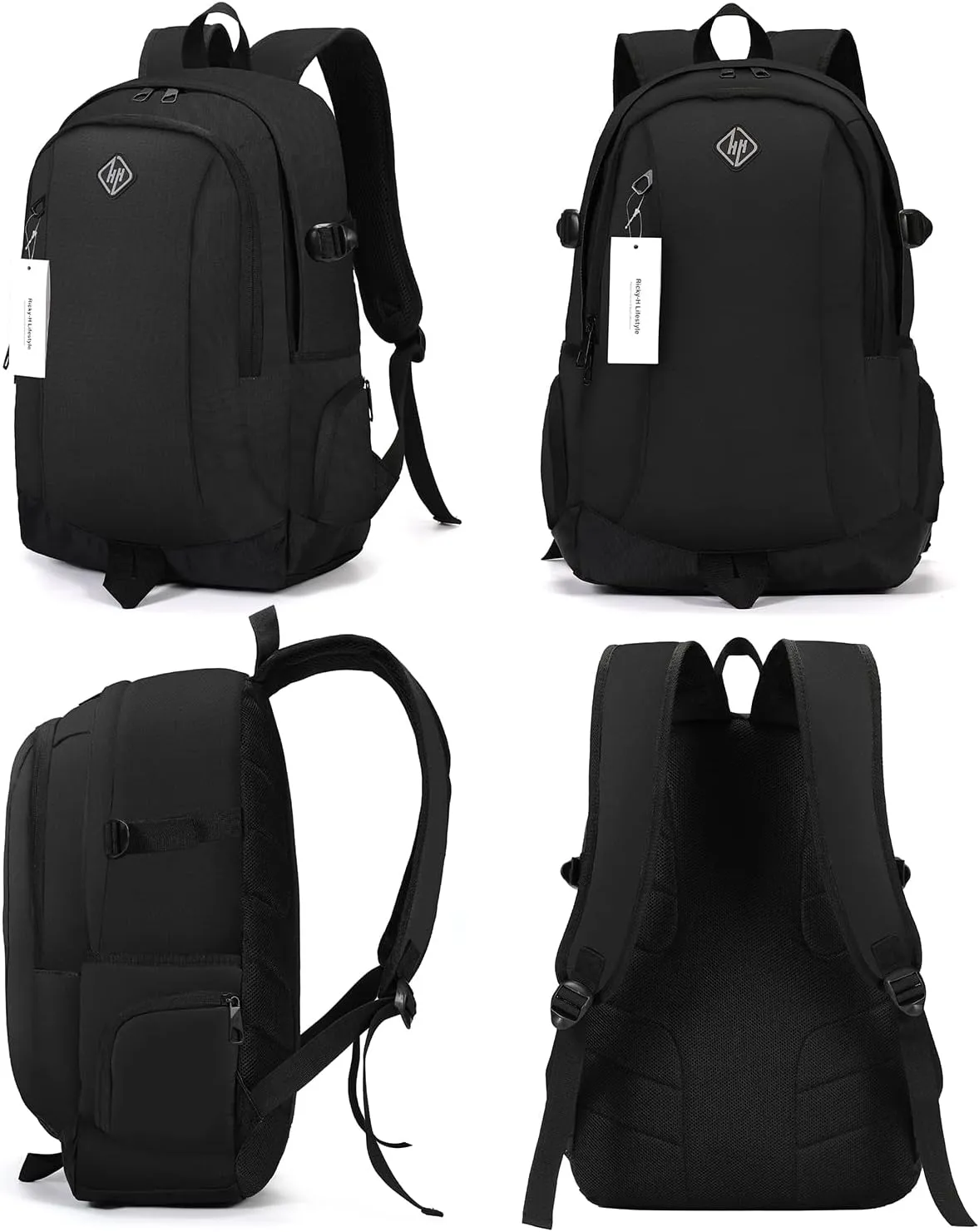 rickyh style School Backpack, Travel Bag for Men & Women, Lightweight College Back Pack with Laptop Compartment