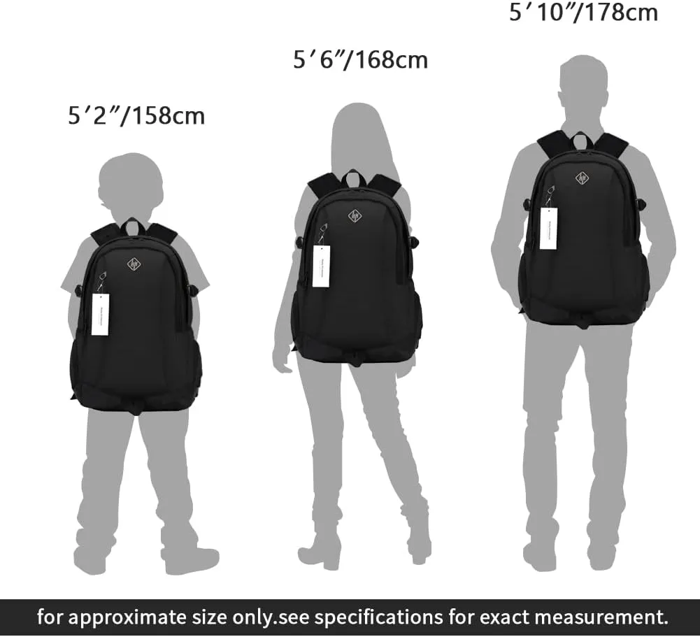 rickyh style School Backpack, Travel Bag for Men & Women, Lightweight College Back Pack with Laptop Compartment