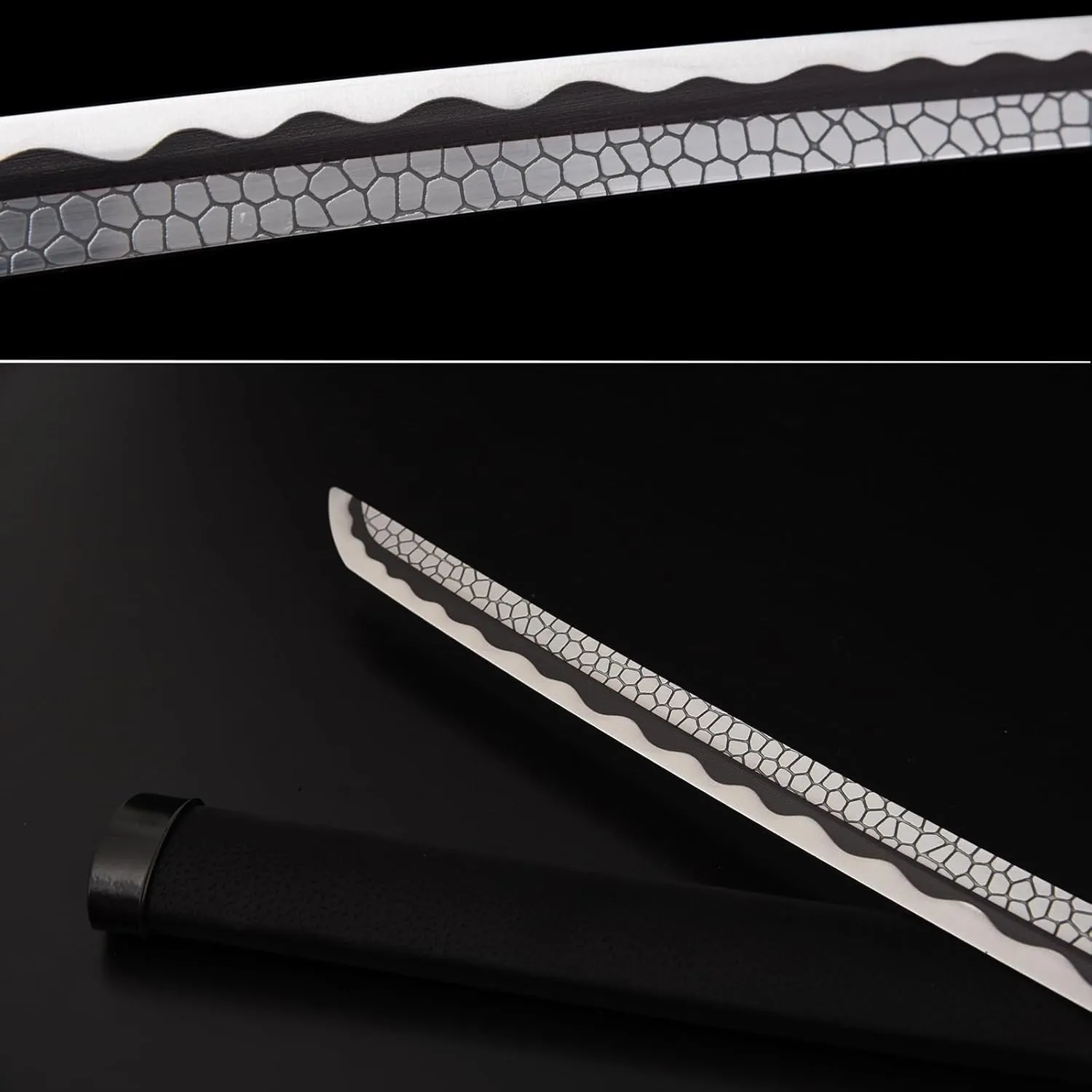Rivers of Blood Moonveil Katana Stainless Steel Metal Sword Replica Sword Suitable for Cosplay Enthusiasts to Collect Gifts