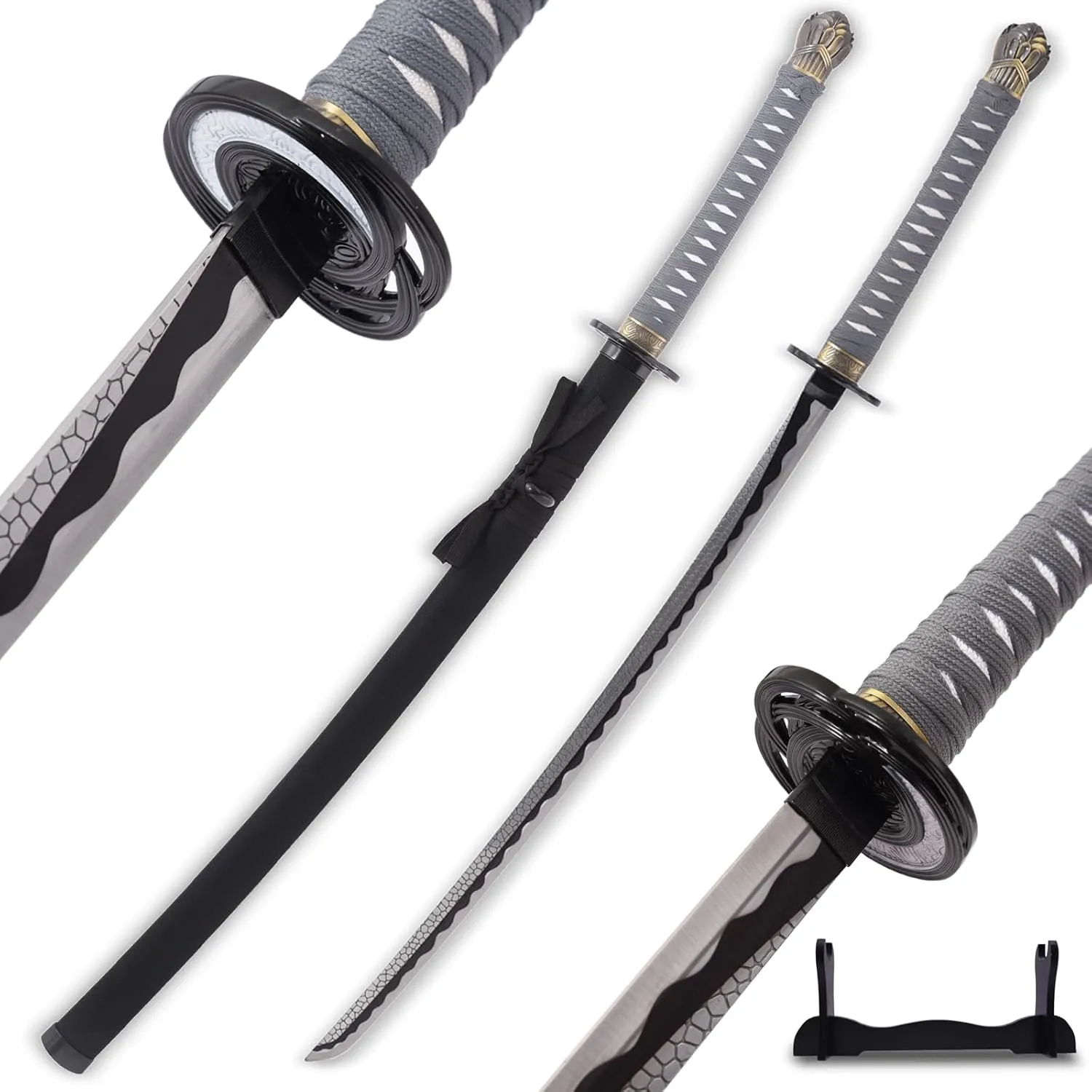 Rivers of Blood Moonveil Katana Stainless Steel Metal Sword Replica Sword Suitable for Cosplay Enthusiasts to Collect Gifts