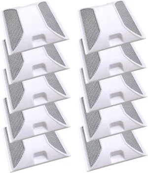 Road Reflectors Pack of 10 | 4 by 4 inch Street Pavement & Asphalt Stud Markers | Great for Speed Bumps, Sidewalks, Pedestrian Crossings, Freeways & Driveways | Industrial Grade (White)