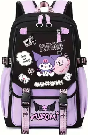 Roffatide Anime Backpack Printed Business Casual Laptop Shoulders Backpack Travel Hiking Daypacks Rucksack 17 Inch A