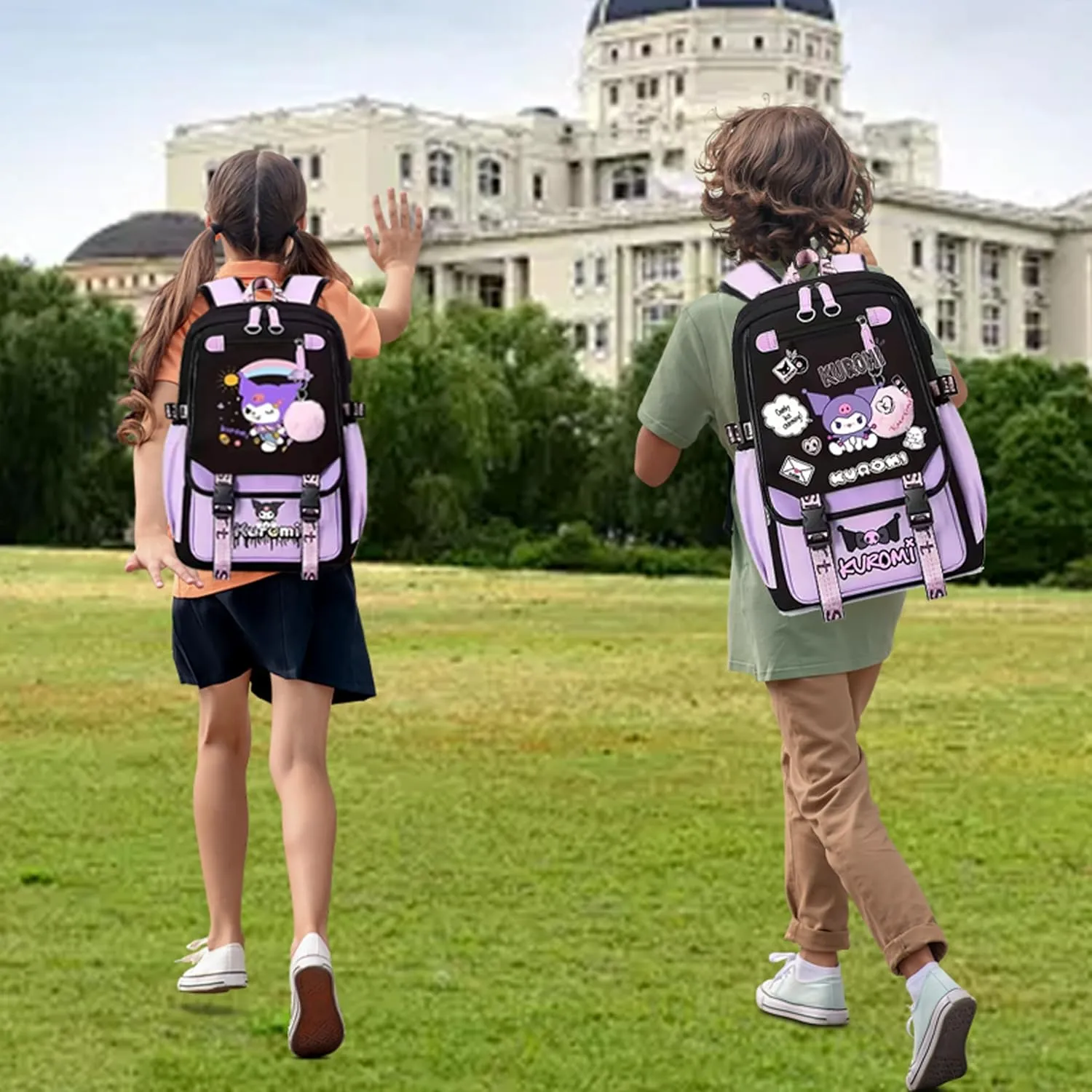 Roffatide Anime Backpack Printed Business Casual Laptop Shoulders Backpack Travel Hiking Daypacks Rucksack 17 Inch A