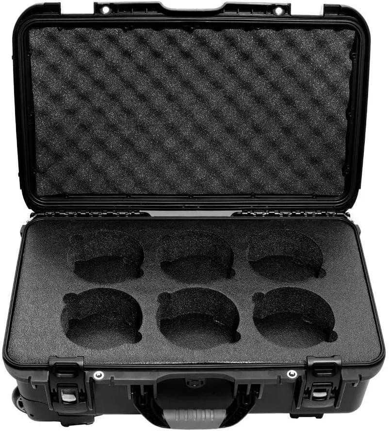 Rokinon XEEN Heavy Duty Foam Carry-on 6 Lens Hard Lens Case with Rolling Wheels