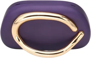 RomanticDesign Women Vintage Evening Clutch Box Bag Metal Decor Handle Crossbody Purse for Party Wedding Prom