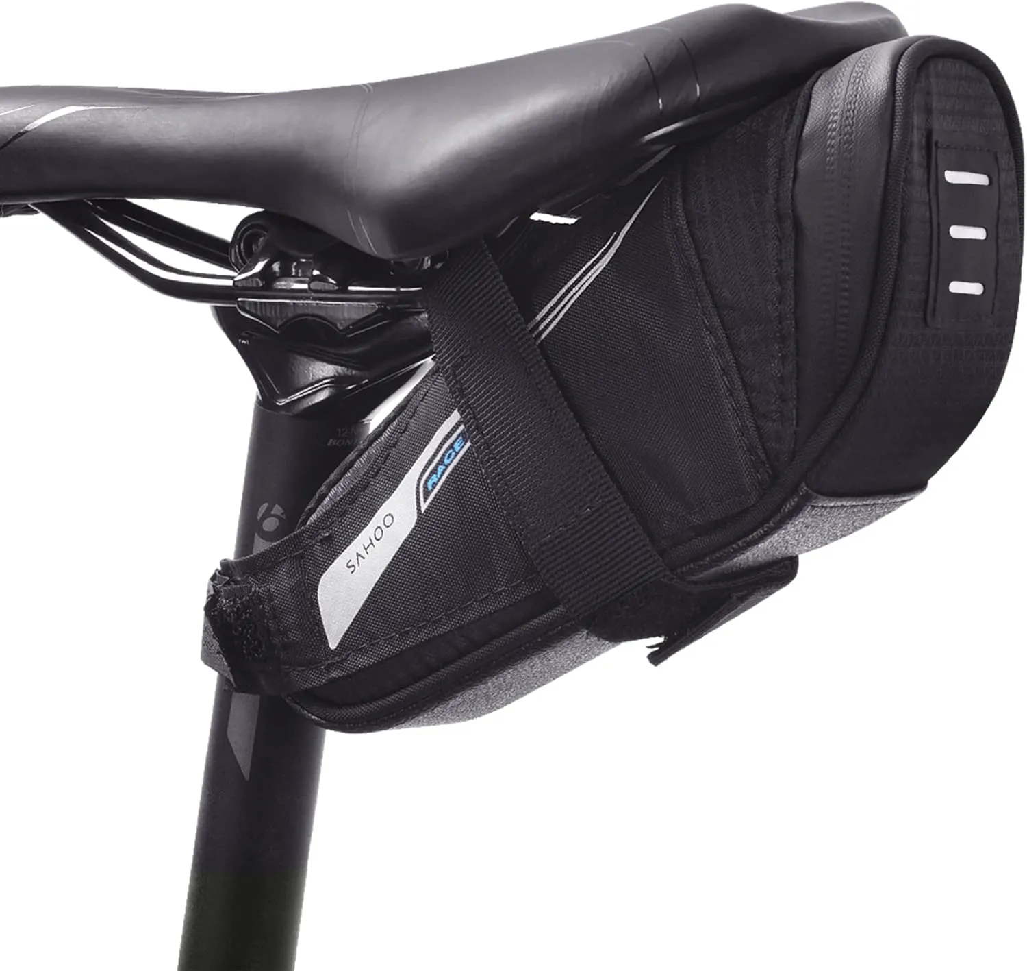 Roswheel Race Series 131432 Ultralight Bike Saddle Bag Bicycle Under Seat Pouch Cycling Wedge Pack for Road Bike, 0.4 Liter Capacity