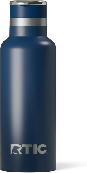 RTIC 16oz Journey Bottle Metal Stainless Steel Vacuum Insulated, BPA Free, Reusable, for Water, Hot and Cold Drinks, Travel, Sports, Camping, Navy