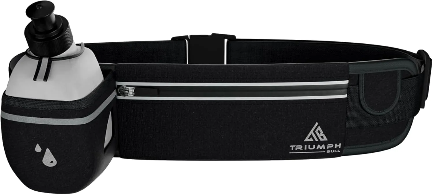 Running Belt Running Phone Holder - Fanny Pack For Hiking Essentials, Travel Essentials, And Money Belt. Bounce-Free Alternative For a Running Vest (Running Belt With Water Bottle)