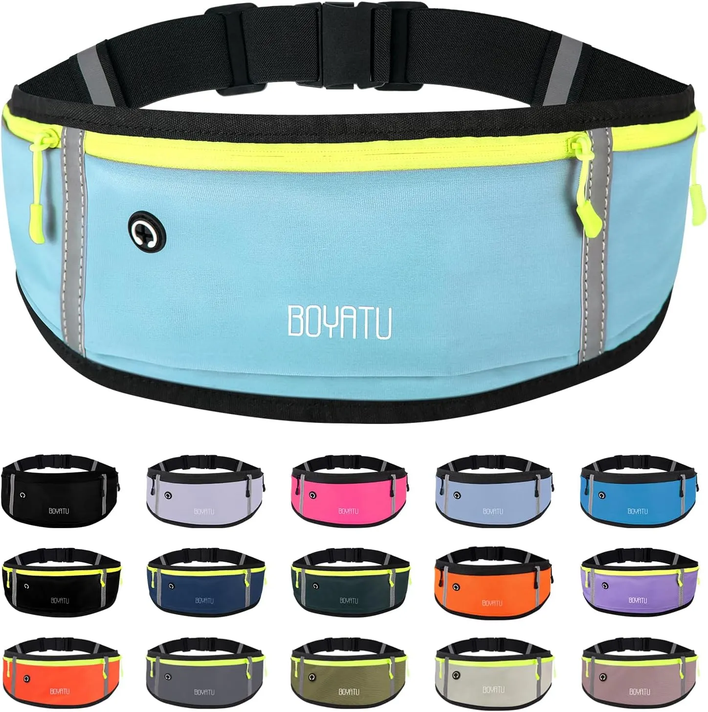 Running Belt Waist Fanny Pack: Slim Phone Holder Workout Pouch for Walking JoggingBlue