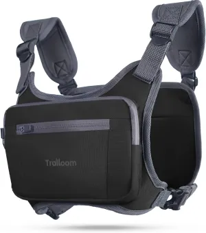 Running Chest Pack, Reflective Vest, Water Repellent, Phone Holder, Workout Bag for Runners, Cycling, Biking, EDC Pouch, Jogging Carrier, Hidden Pocket, Men & Women, Lightweight