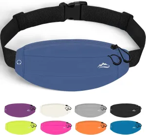Running Fanny Pack Whole Bag Reflective, Running belt for Women &Men,Sweatproof Phone Holder Workout, Running Waist Pack(steelblue)