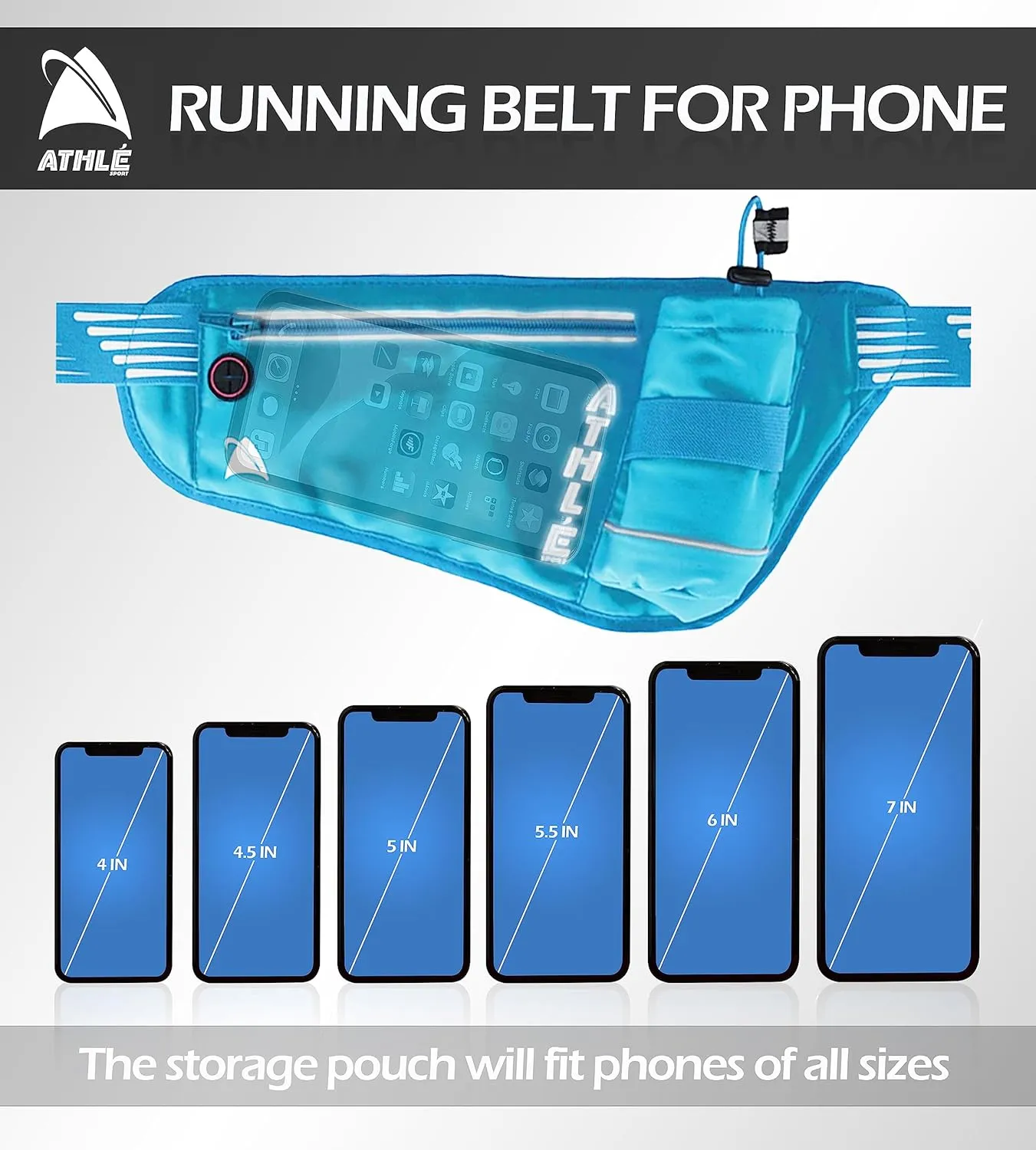 Running Fanny Pack with Water Bottle Holder - Adjustable Running Belt With Water Bottle Holder and Pouch - One Size Fits All Travel Fanny Pack