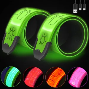Running Lights for Runners, Walking Light for Night Walking, Running Lights & Walking Light with Colors & 3 Modes, Reflective Running Gear, Running Essentials for Women or Men 2-Pack