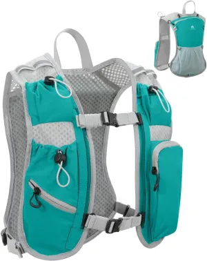 Running Vest for Women and Men, Hydration Backpack for Runners, Trail, Hiking, Biking and Walking, with Front Phone Holder, Adjustable Chest and Waist Strap