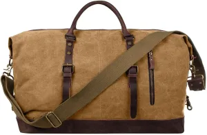 S-ZONE Duffle Bag for Travel Canvas Duffel Bag Carry on Weekender Bag for Men