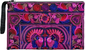 Sabai Jai - Embroidered Clutch Purse with Wristlet - Large Boho Purses and Handbags