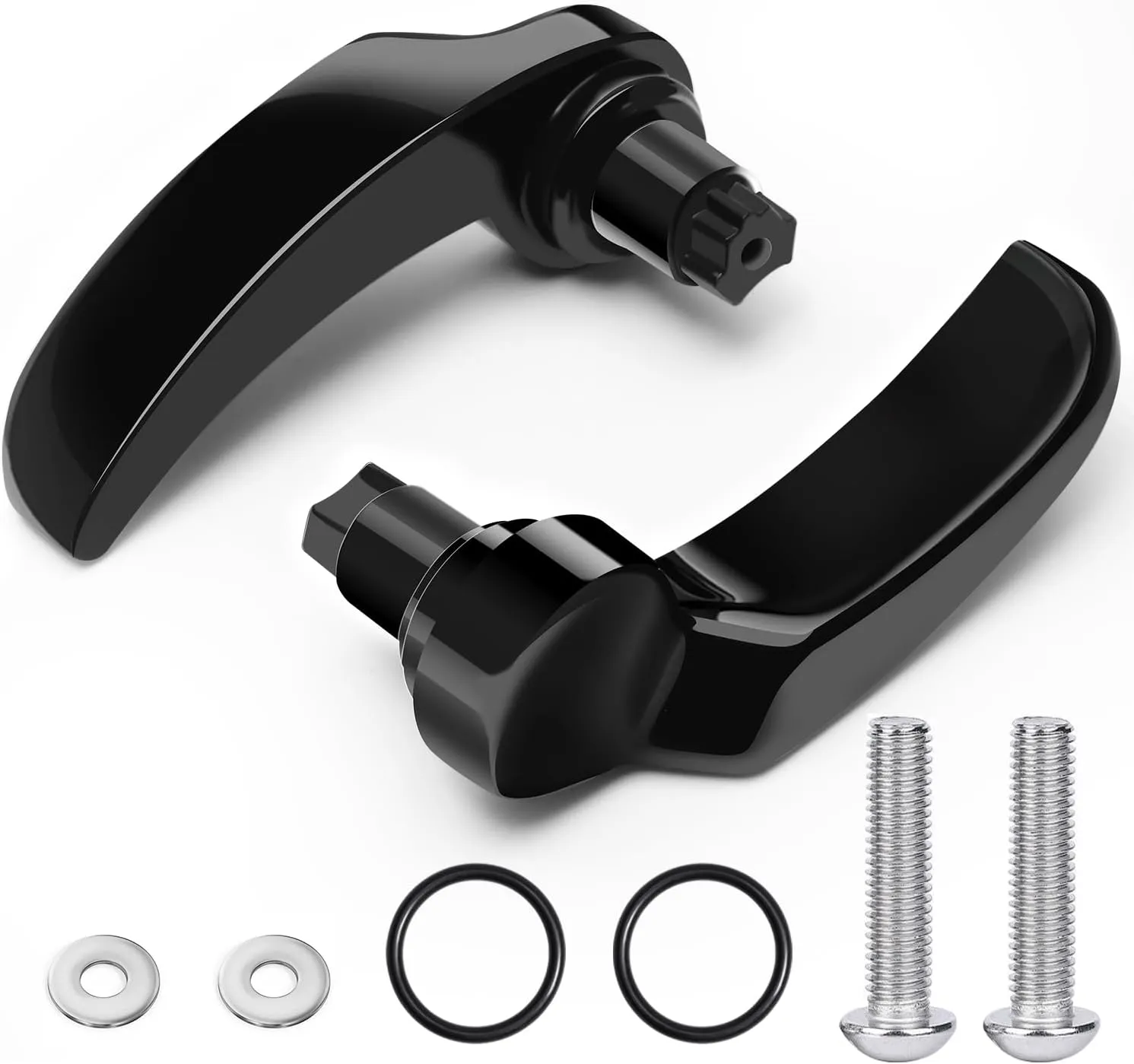 Saddlebag Latches, Stainless Steel Saddle Bag Lifter Compatible for Harley Davidson 2014-2024 Touring Street Glide, Road Glide, Electra Glide, Road King, Ultra Limited, Glossy Black