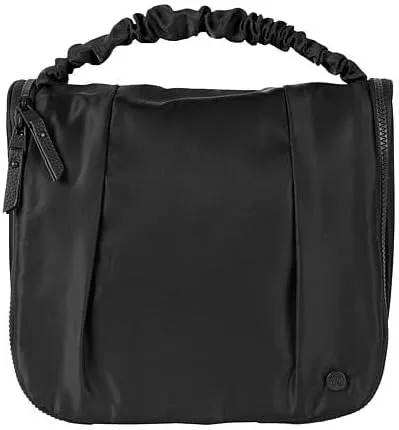 Samantha Brown To-Go Rouched Handle Cosmetic Case (Black)