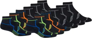 Saucony Men's RunDry Bolt Performance Quarter Socks, Available in L-XL (6, 12 Pairs)