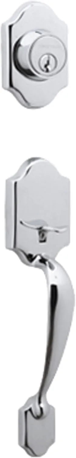 SCHLAGE Dexter by Schlage JH58PRS625 Paris Exterior Handleset with Deadbolt, Bright Chrome