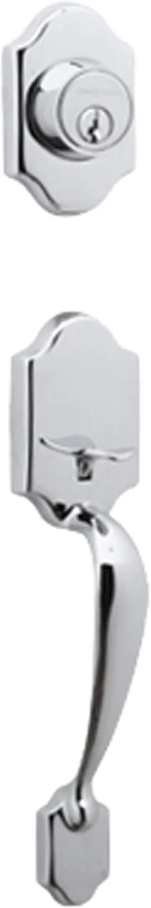 SCHLAGE Dexter by Schlage JH58PRS625 Paris Exterior Handleset with Deadbolt, Bright Chrome