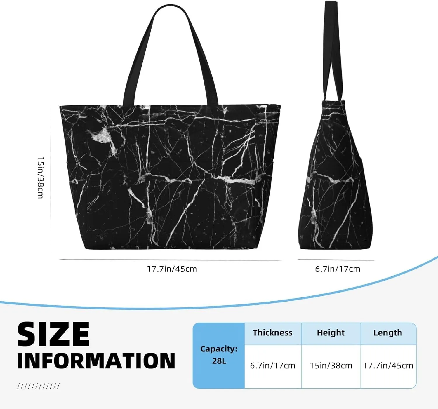 Schnauzer Dog Large Capacity Waterproof Sandproof Beach Totes Bags,Pool Bag Travel Essentials With Zipper And Pockets