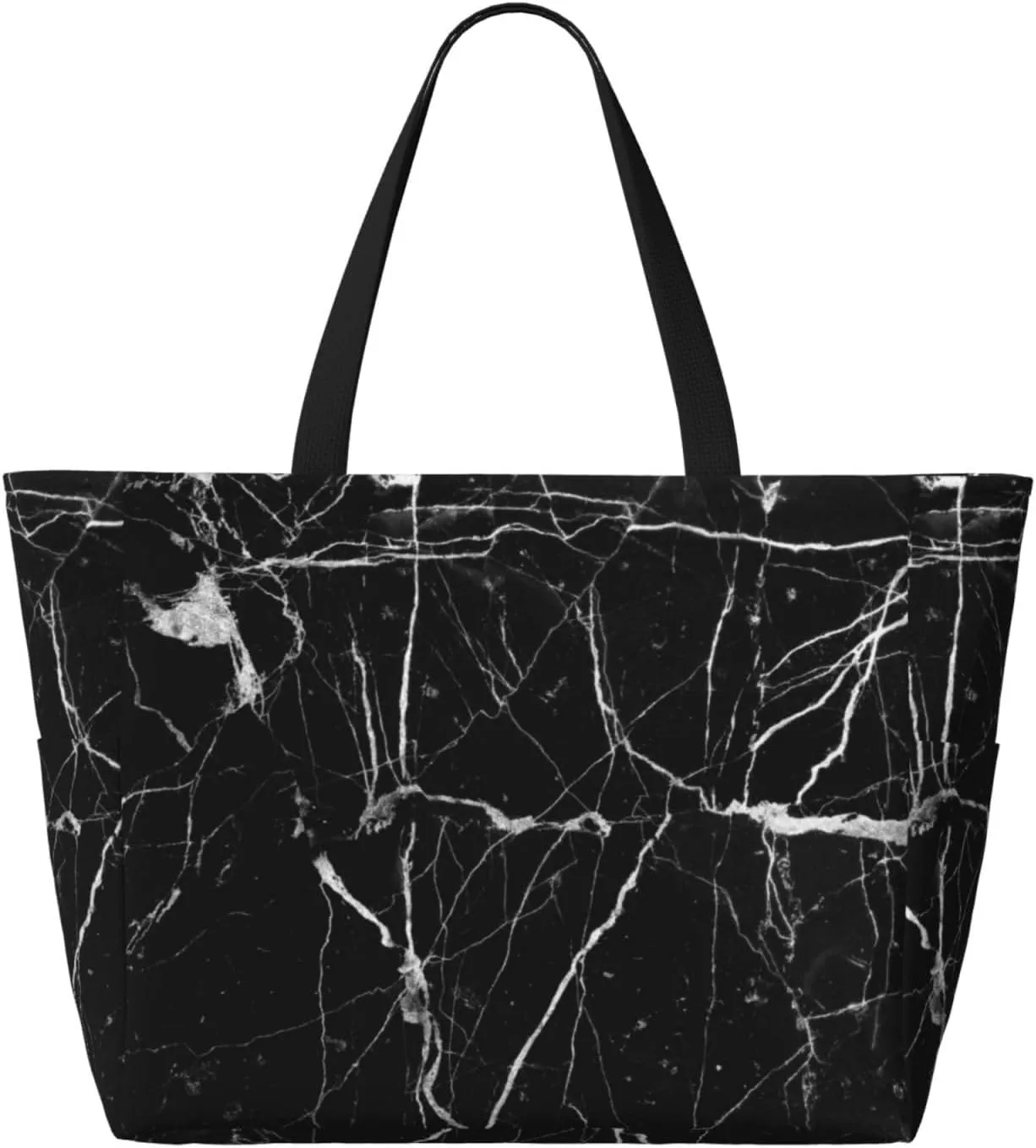 Schnauzer Dog Large Capacity Waterproof Sandproof Beach Totes Bags,Pool Bag Travel Essentials With Zipper And Pockets