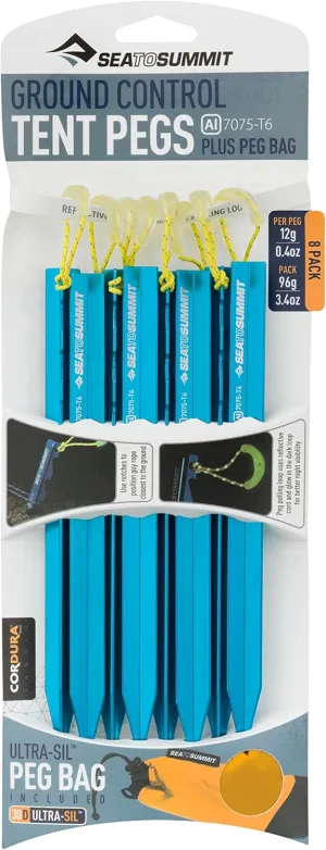 Sea to Summit Ground Control Tent Pegs, 8-Pack