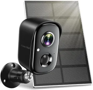Security Cameras Wireless Outdoor, 2K WiFi Cameras for Home Security with Solar Panel Battery Powered AI Motion Detection Spotlight Siren Alarm Surveillance Home Security Cameras, Color Night Vision