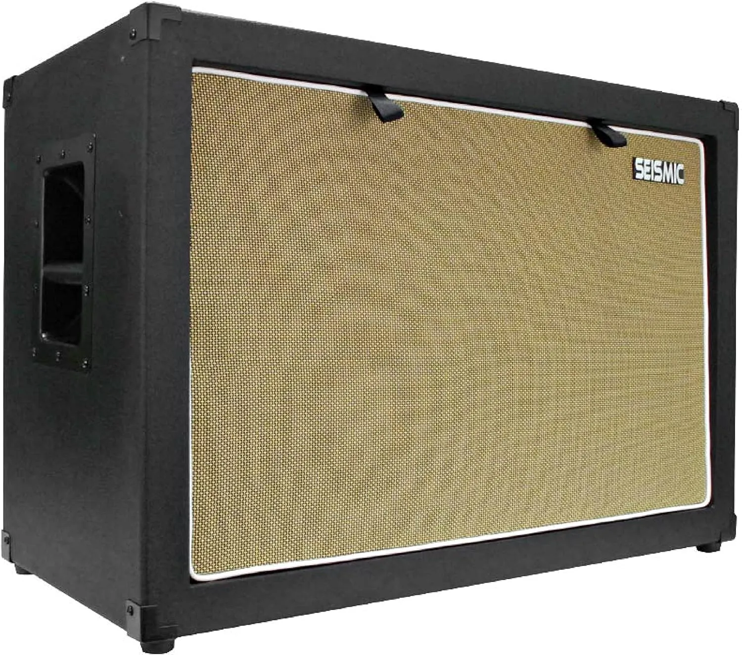 Seismic Audio - 2x12 GUITAR SPEAKER CAB EMPTY - 7 Ply Birch - 212 Speakerless Cabinet NEW 12" Tolex - Black Tolex - Wheat Cloth Grill - Front or Rear Loading Options