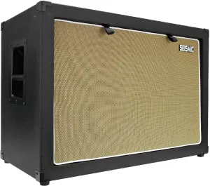 Seismic Audio - 2x12 GUITAR SPEAKER CAB EMPTY - 7 Ply Birch - 212 Speakerless Cabinet NEW 12" Tolex - Black Tolex - Wheat Cloth Grill - Front or Rear Loading Options