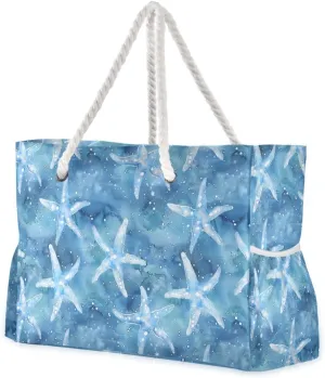 senya Large Beach Bags Totes Swim Canvas Tote Shoulder Bag Water Resistant Bags for Gym Travel Daily