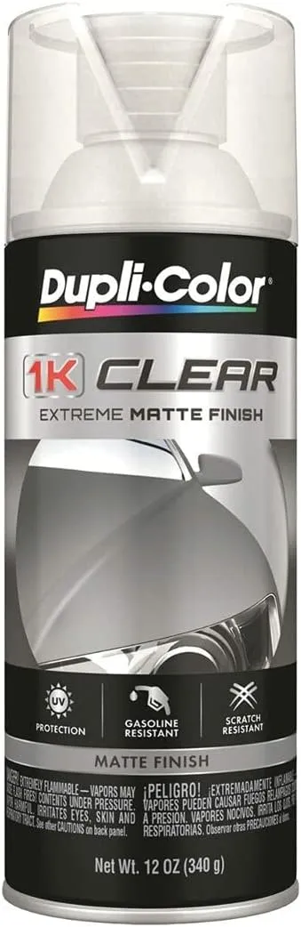 Sherwin-Williams Company, Duplicolor 1K Clear Extreme Matte Finish Spray Paint (12 oz)