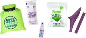 SHEWEE Flexi Travel Pack - Includes Reusable Pee Funnel, Peebol Pocket Sized Toilet, Hand Sanitiser and Dry Bag (Purple)