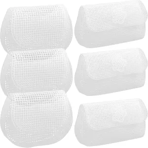 SHINEOFI 6pcs Plastic Mesh Canvas Sheets Crochet Bag Canvas Sheets for Crochet Bag Making DIY Purse Acrylic Yarn Crafting Projects