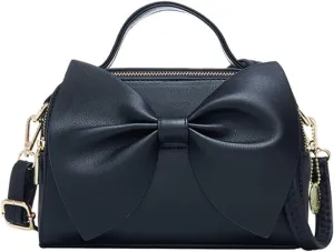 Shoulder Bag for Women PU Leather Purse Bowknot Handbag Fashion Top-Handle Satchel Ladies Crossbody