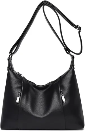 Shoulder Bag for Women PU Leather Top-Handle Satchel Fashion Crossbody Bag Ladies Purse Handbag Tote