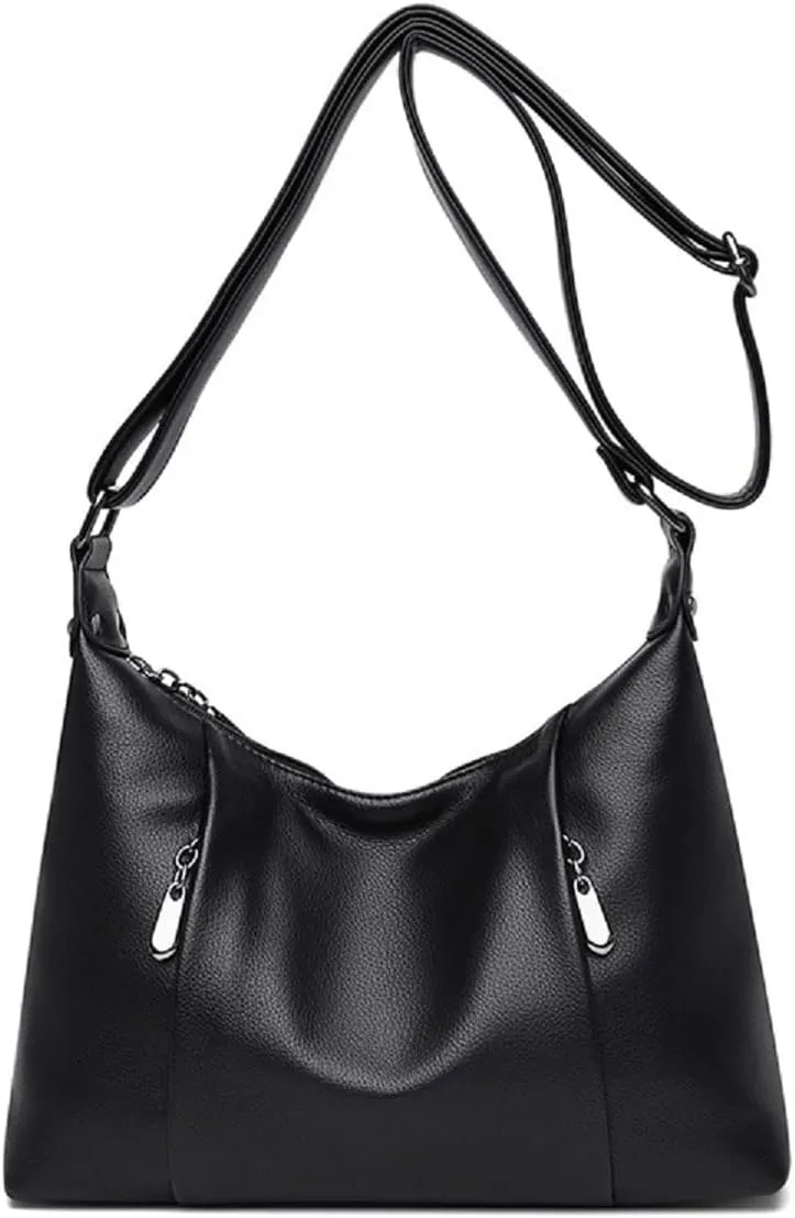 Shoulder Bag for Women PU Leather Top-Handle Satchel Fashion Crossbody Bag Ladies Purse Handbag Tote